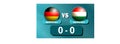 Germany - Hungary. Football match statistics. European Championship. Infographics. Isolated objects.